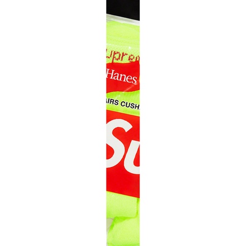 Supreme Supreme®/Hanes® Crew Socks (4 Pack) - Fluorescent Yellow