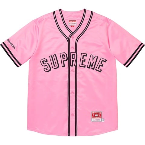 Supreme Supreme®/Mitchell & Ness® Satin Baseball Jersey - Pink