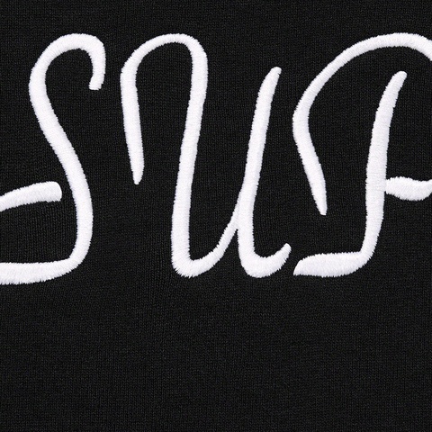 Supreme Script Hooded Sweatshirt - Black