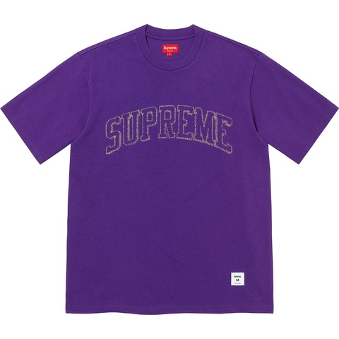 Supreme Sketch Embroidered S/S Top - Purple