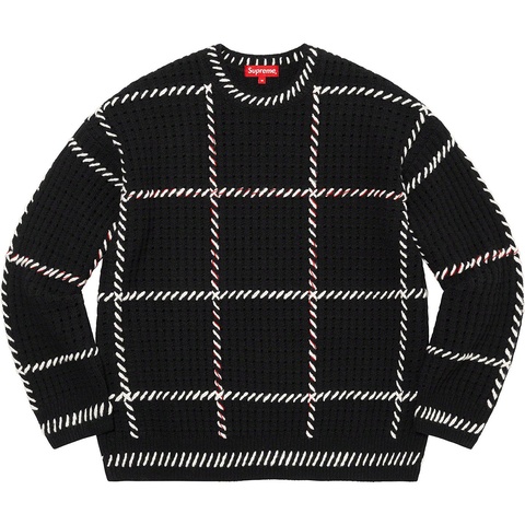 Supreme Quilt Stitch Sweater - Black