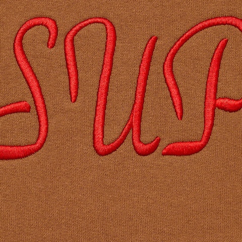 Supreme Script Hooded Sweatshirt - Light Brown