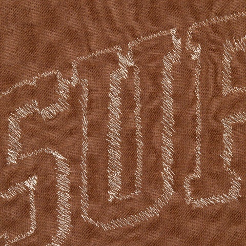 Supreme Sketch Embroidered S/S Top - Brown