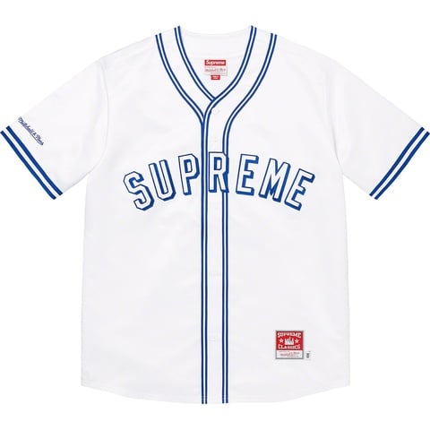 Supreme Supreme®/Mitchell & Ness® Satin Baseball Jersey - White