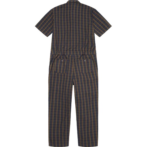 Supreme S/S Coverall - Navy Plaid