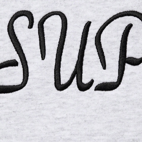 Supreme Script Hooded Sweatshirt - Ash Grey
