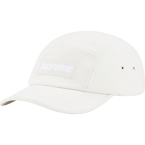 Supreme Suede Camp Cap - White