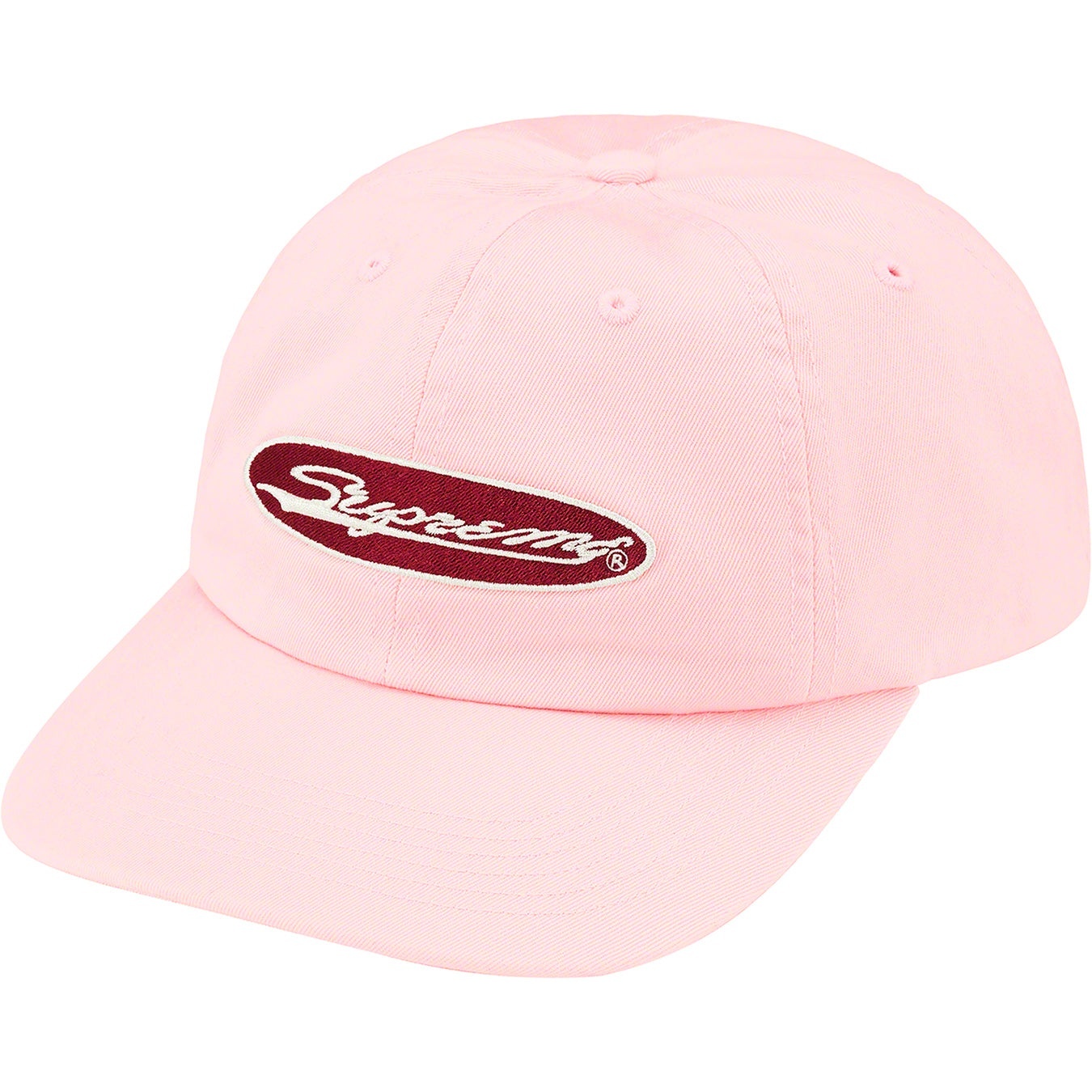 Supreme Oval 6-Panel (SS23) - Light Pink - $48