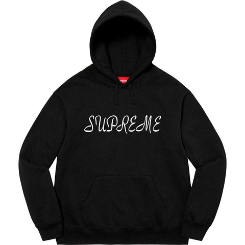 Supreme Script Hooded Sweatshirt - Black