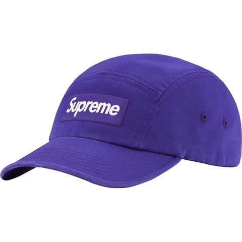 Supreme Washed Chino Twill Camp Cap - Purple