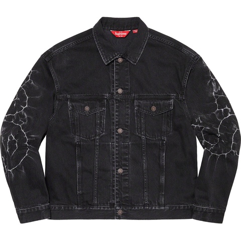 Supreme Shibori Denim Trucker Jacket - Black