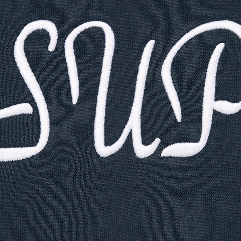 Supreme Script Hooded Sweatshirt - Navy