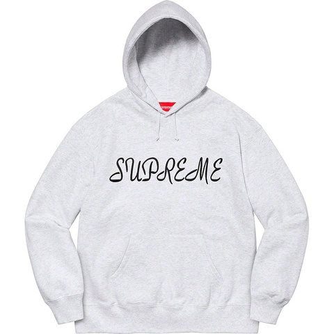 Supreme Script Hooded Sweatshirt - Ash Grey
