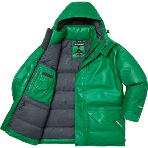 Supreme GORE-TEX Leather 700-Fill Down Parka - Green