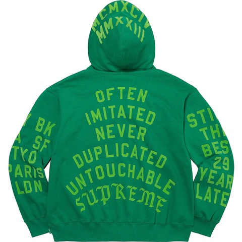 Supreme Team Flocked Hooded Sweatshirt - Supreme