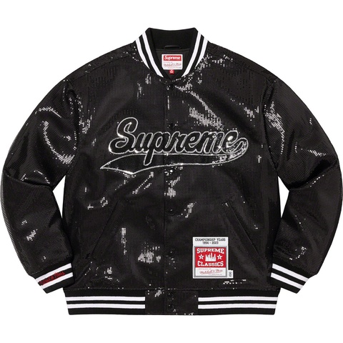 Supreme Supreme®/Mitchell & Ness® Sequin Varsity Jacket - Black