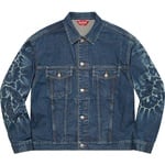 Supreme Shibori Denim Trucker Jacket (SS23) - Rigid Indigo