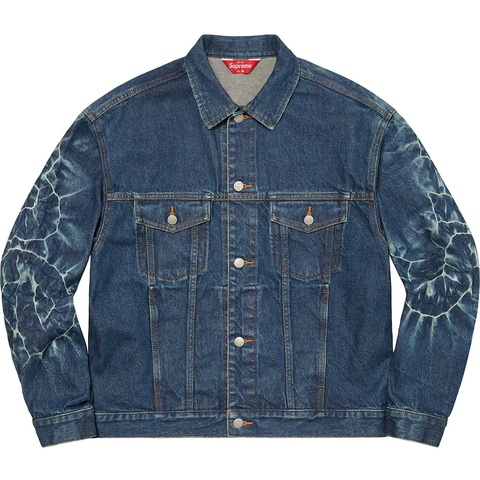 Supreme Shibori Denim Trucker Jacket - Rigid Indigo