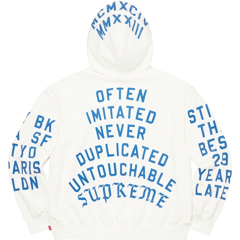 Supreme Supreme Team Flocked Hooded Sweatshirt - White