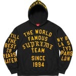 Supreme Supreme Team Flocked Hooded Sweatshirt (SS23) - Black