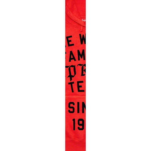 Supreme Supreme Team Flocked Hooded Sweatshirt - Bright Red