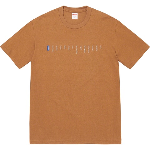 Supreme Location Tee - Light Brown
