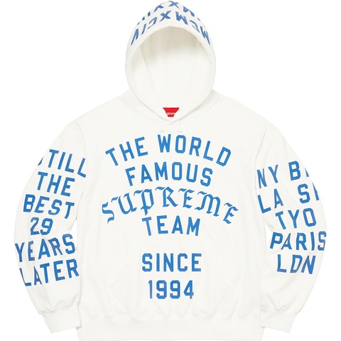 Supreme Team Flocked Hooded Sweatshirt - Supreme