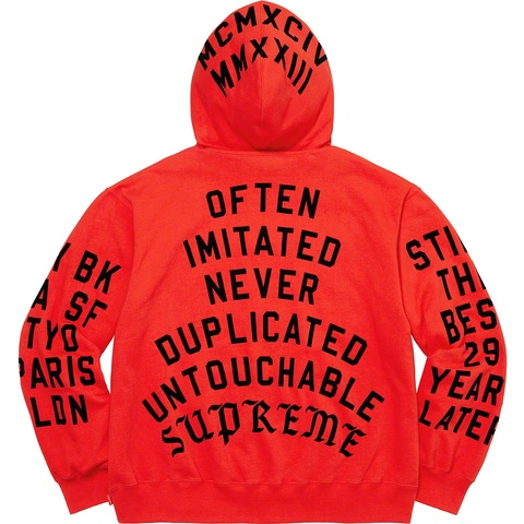 Supreme Team Flocked Hooded Sweatshirt - Supreme Supreme Team Flocked Hooded Sweatshirt - Supreme