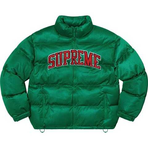 Supreme Mesh Jersey Puffer Jacket - Green