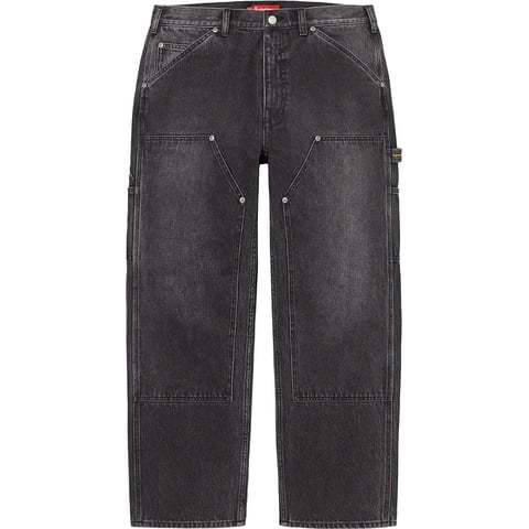 Supreme Double Knee Painter Pant - Washed Black
