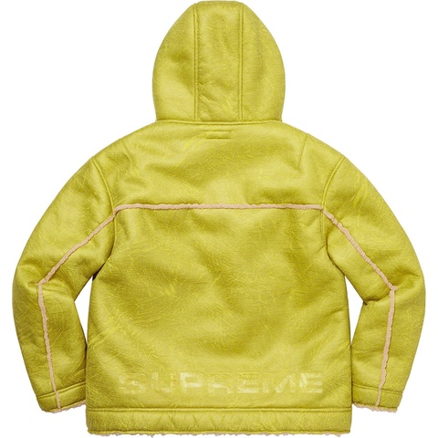 Supreme Faux Shearling Hooded Jacket - Citrus