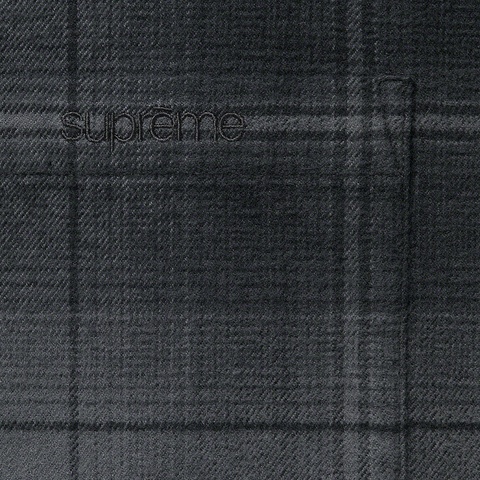 Supreme Shadow Plaid Flannel Shirt - Black