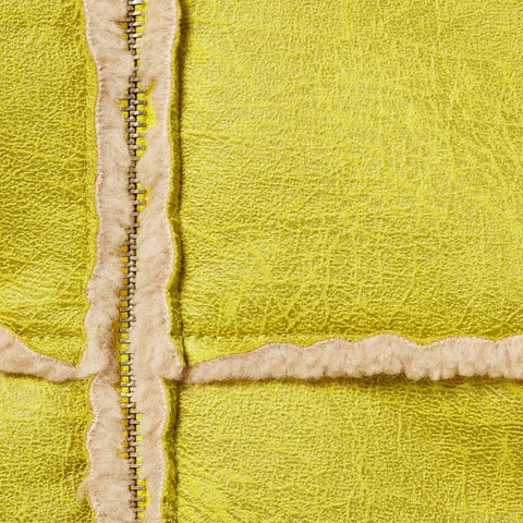 Supreme Faux Shearling Hooded Jacket - Citrus