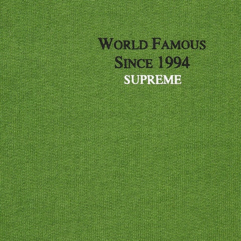 Supreme World Famous Micro Hooded Sweatshirt - Green