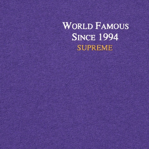 Supreme World Famous Micro Hooded Sweatshirt - Purple