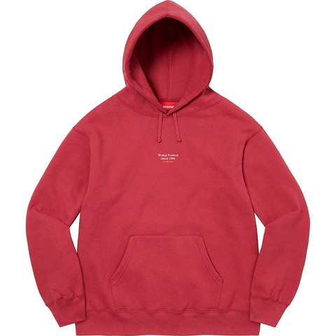 Supreme World Famous Micro Hooded Sweatshirt - Dark Red