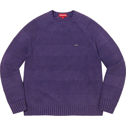 Supreme Small Box Stripe Sweater - Purple