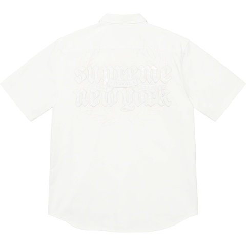 Supreme Croc Patch S/S Work Shirt - White