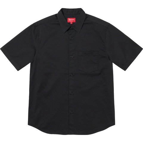 Supreme Croc Patch S/S Work Shirt - Black