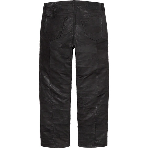 Patchwork Leather 5-Pocket Jean - Supreme