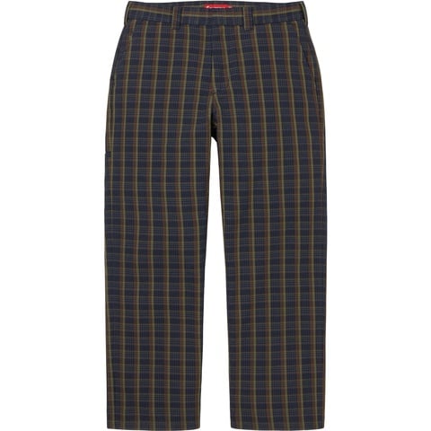 Supreme Work Pant - Navy Plaid