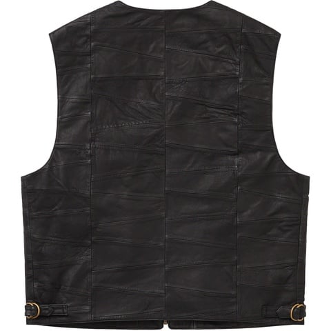 Supreme Patchwork Leather Cargo Vest - Black