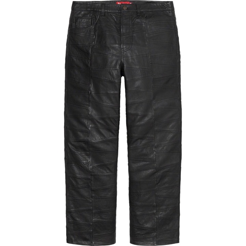 Patchwork Leather 5-Pocket Jean - Supreme