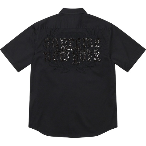 Supreme Croc Patch S/S Work Shirt - Black