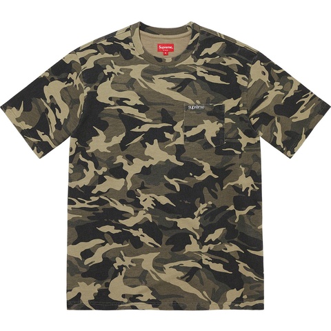 Supreme S/S Pocket Tee - Olive Camo
