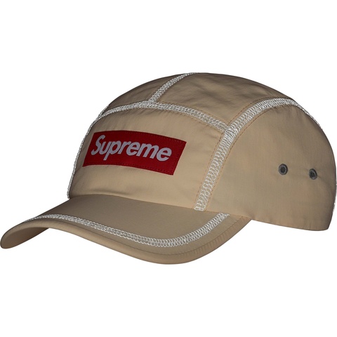 Supreme Reflective Stitch Camp Cap - Natural