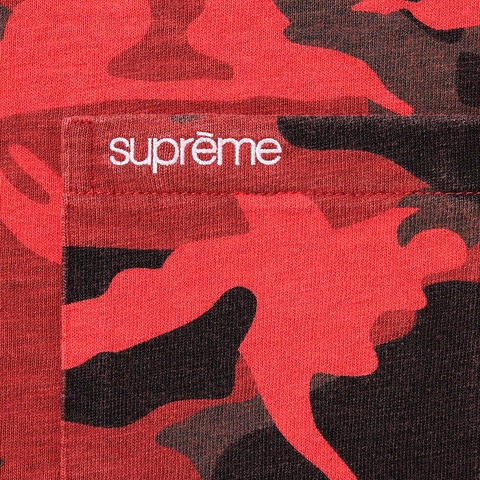 Supreme S/S Pocket Tee - Red Camo