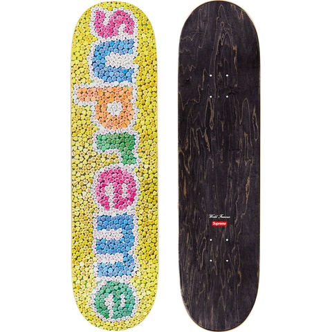 Supreme Candy Hearts Skateboard - Yellow - 8.375" x 32.125"