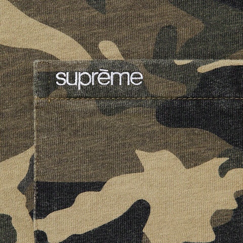 Supreme S/S Pocket Tee - Olive Camo