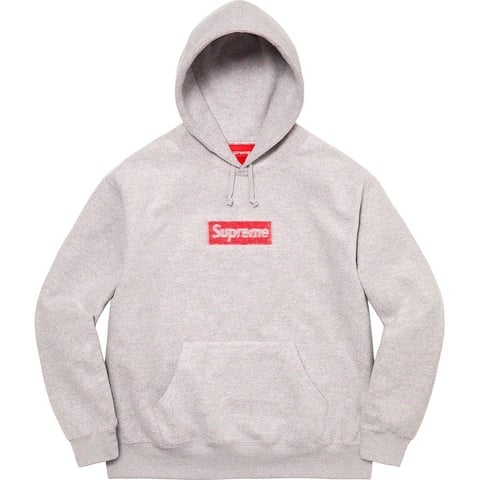 Supreme Inside Out Box Logo Hooded Sweatshirt - Heather Grey